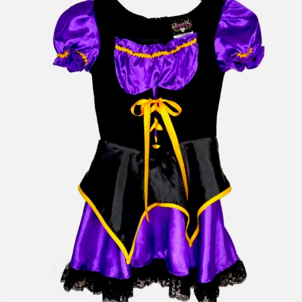 MIDNIGHT WITCH 🧙‍♀️ BEAUTIFUL DRESS CHILD COSTUME SIZE MEDIUM 🌟EUC🌟